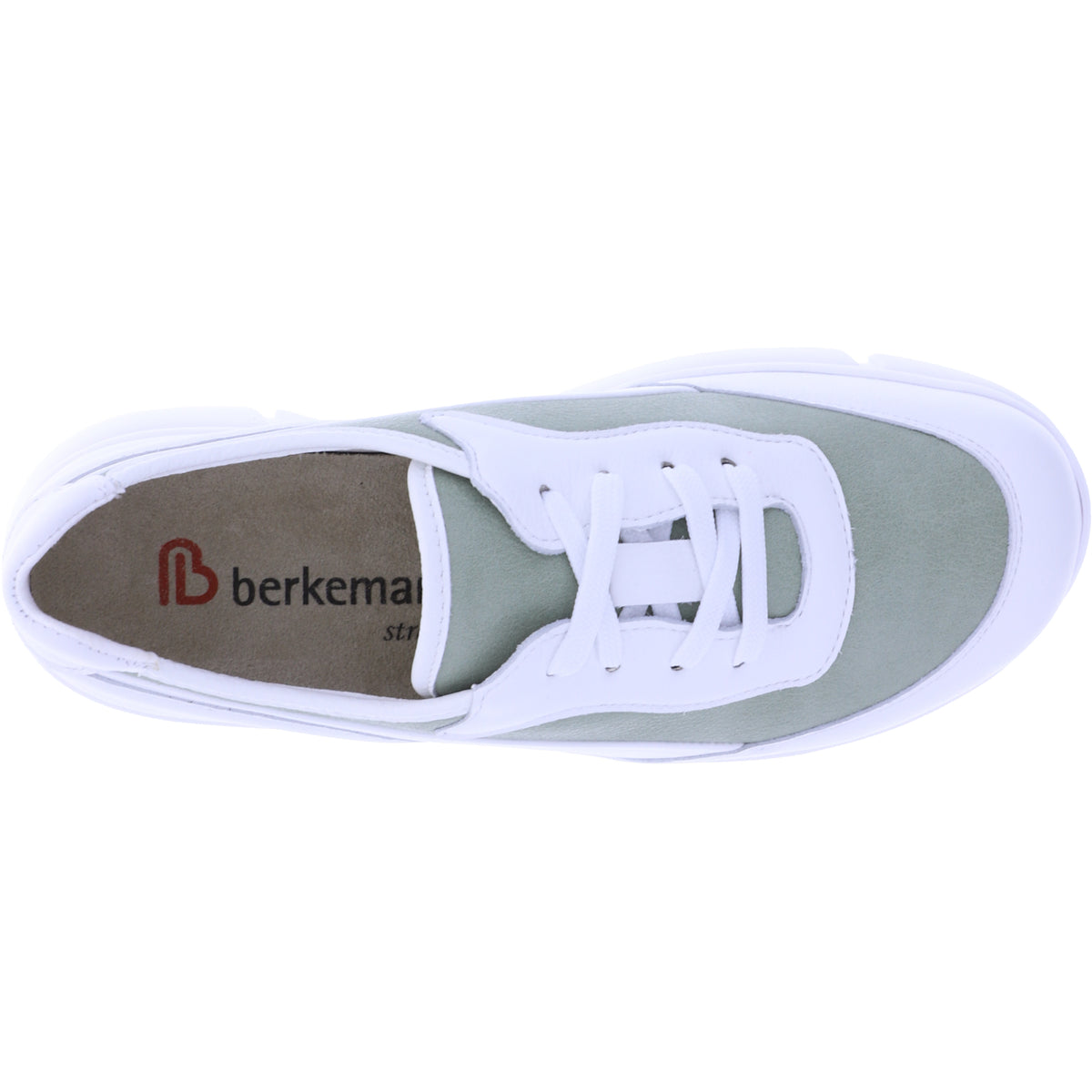 Berkemann / Modell: Vigga / Pastellgrün-Weiß Leder-Stretch / Form: Marbella / 05122-804 / Damen Snea