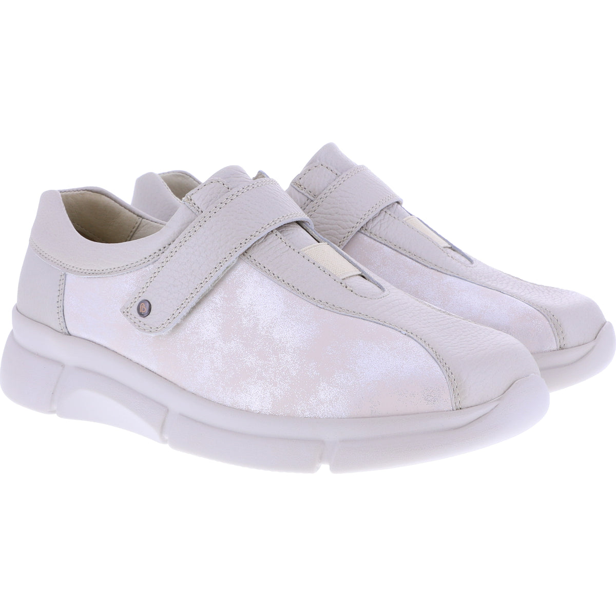 Berkemann / Modell: Elin / Mondsilber-Beige Leder-Stretch / Form: Marbella / 05132-156 / Kletter