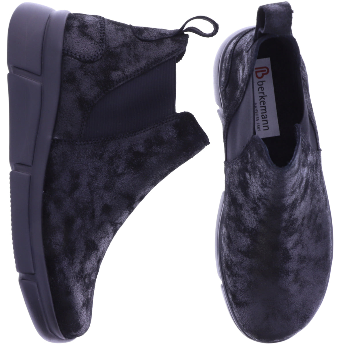 Berkemann | Lise | Dominoschwarz Nubukleder | Form: Marbella | 05138-886 | Damen Chelsea-Boots