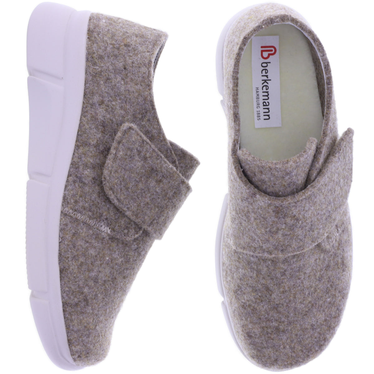 Berkemann | Dalida | Sand-Beige Filz | Form: Marbella | 05144-870 | Damen Filzhausschuhe