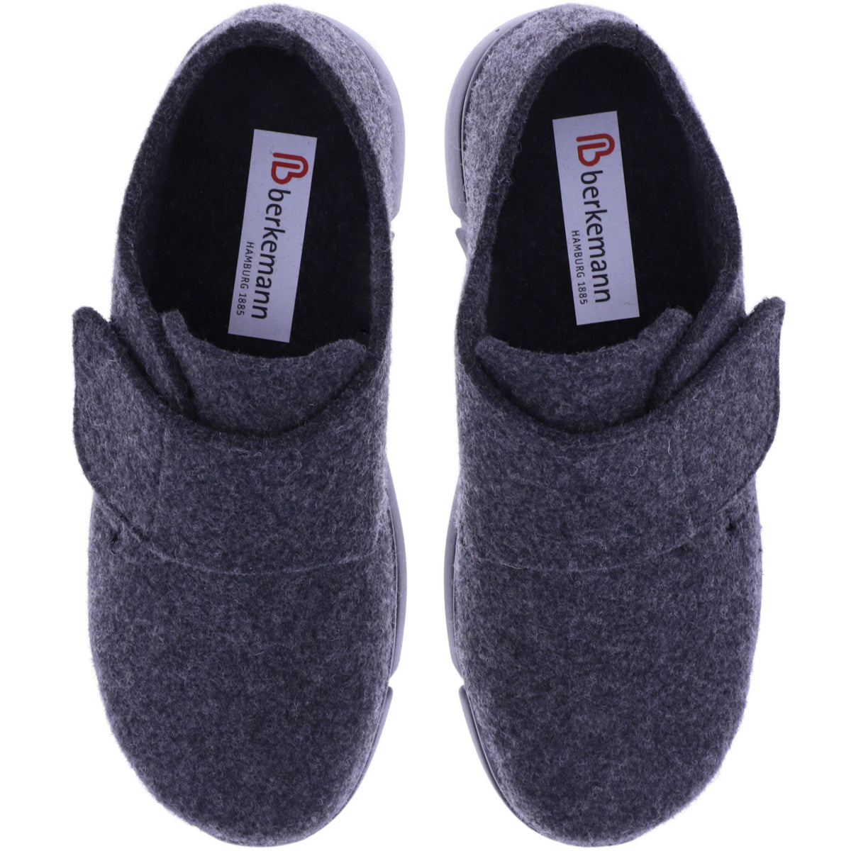 Berkemann | Dalida | Smoke-Dunkelgrau Filz | Form: Marbella | 05144-698 | Damen Filzhausschuhe
