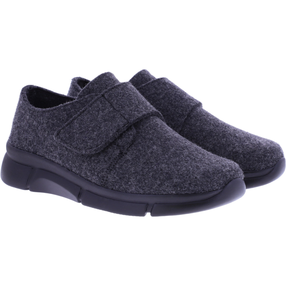Berkemann | Dalida | Smoke-Dunkelgrau Filz | Form: Marbella | 05144-698 | Damen Filzhausschuhe