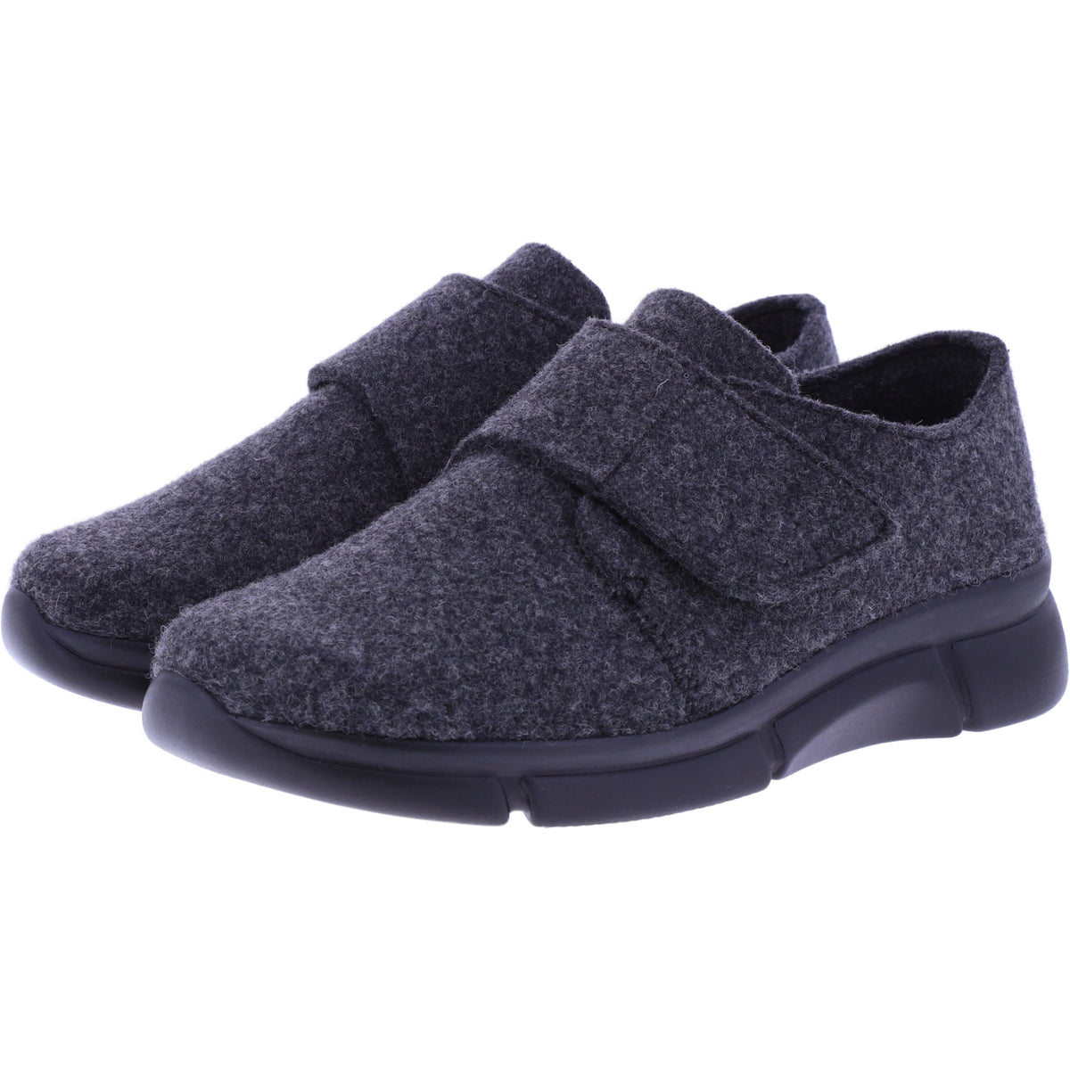 Berkemann | Dalida | Smoke-Dunkelgrau Filz | Form: Marbella | 05144-698 | Damen Filzhausschuhe