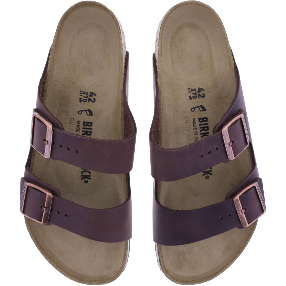 Birkenstock | Arizona | Habana-Braun | geöltes Nubukleder | Weite: Normal | 052531 | Pantoletten