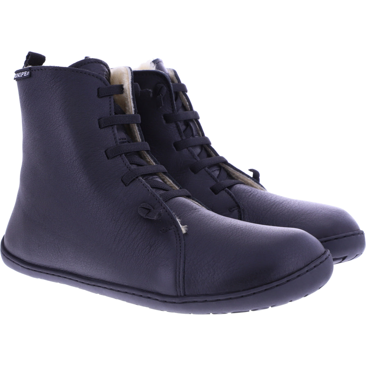 Snipe | Barefoot Boots | Negro-Schwarz | Leder-Lammfellfutter | 05286-008 | Herren Stiefeletten
