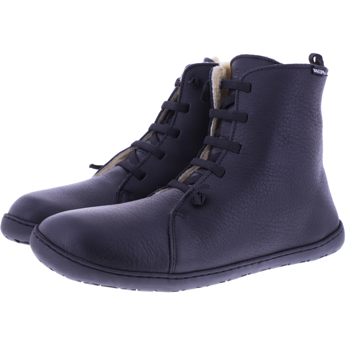 Snipe | Barefoot Boots | Negro-Schwarz | Leder-Lammfellfutter | 05286-008 | Herren Stiefeletten
