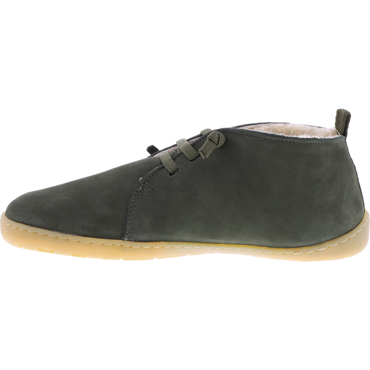 Snipe / Modell: Barefoot / Kaki-Khaki Nubukleder / Lammfellfutter / 05287-010 / Damen Schnürer