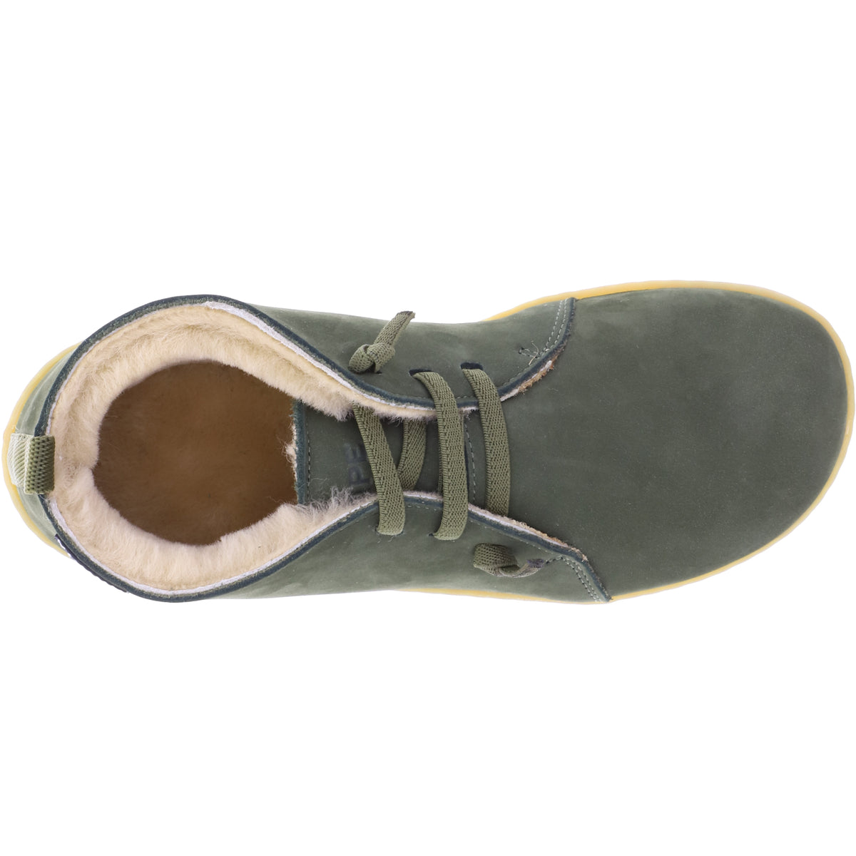 Snipe / Modell: Barefoot / Kaki-Khaki Nubukleder / Lammfellfutter / 05287-010 / Damen Schnürer
