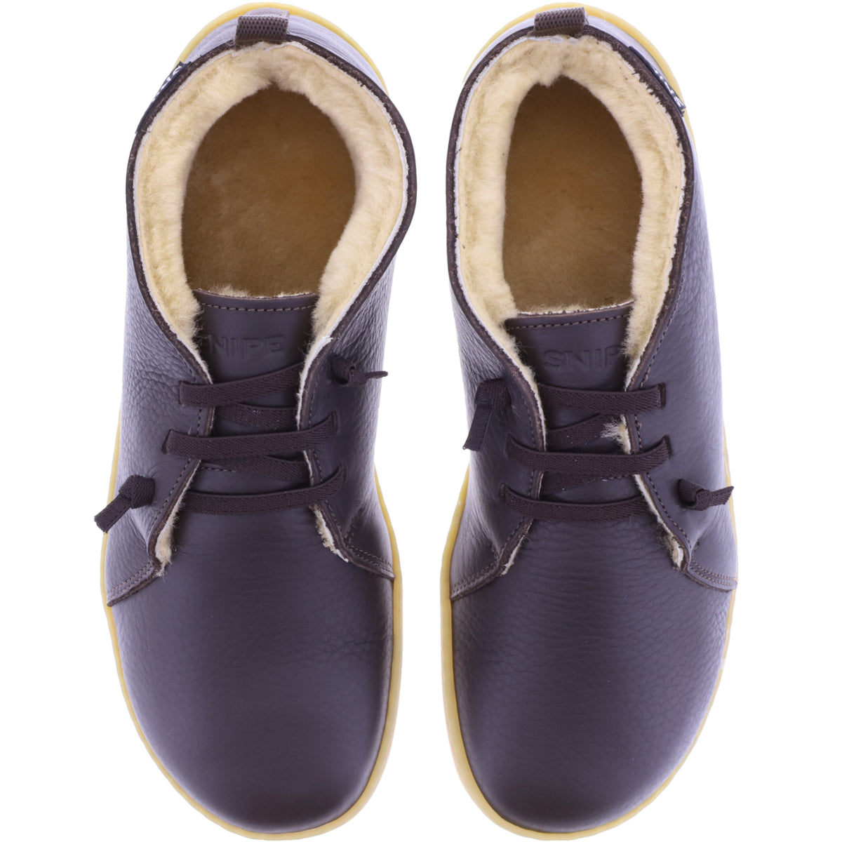 Snipe / Modell: Barefoot / Saxo-Dunkelbraun Leder / Lammfellfutter / 05287-011 / Herren Schnürer