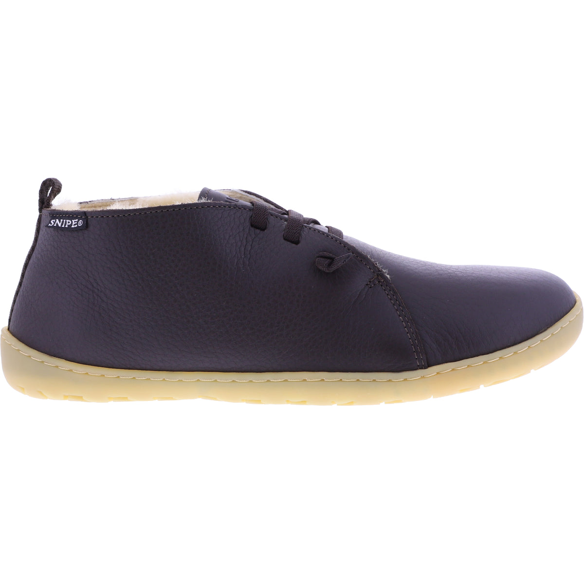 Snipe / Modell: Barefoot / Saxo-Dunkelbraun Leder / Lammfellfutter / 05287-011 / Herren Schnürer