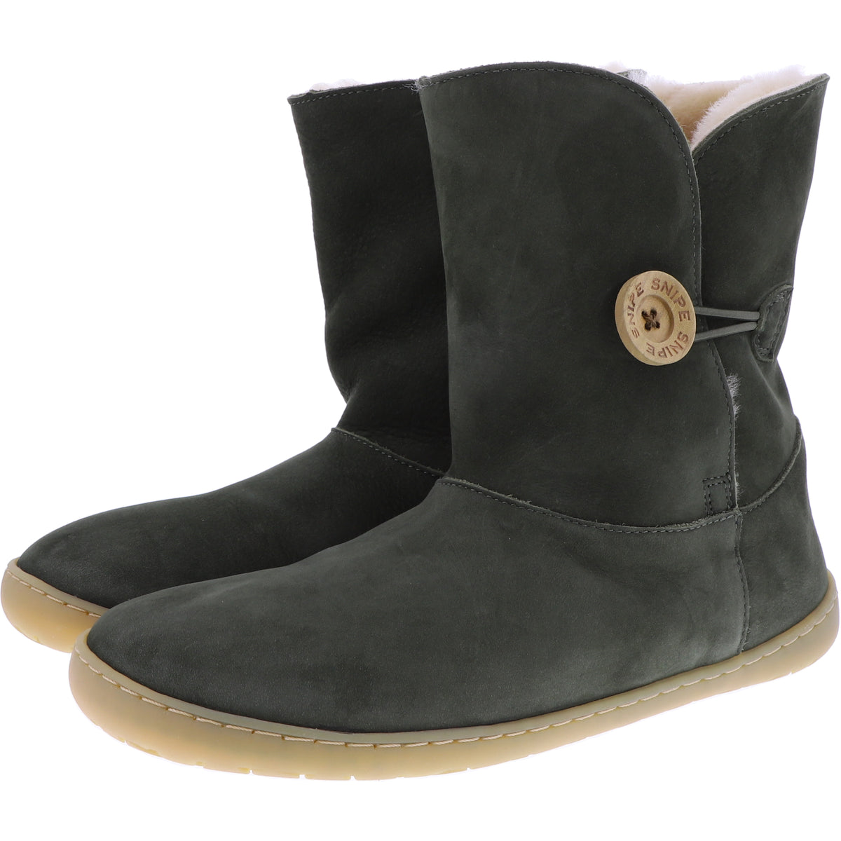 Snipe | Barefoot Boots | Kaki-Khaki | Leder-Lammfellfutter | 05490-012 | Damen Stiefeletten