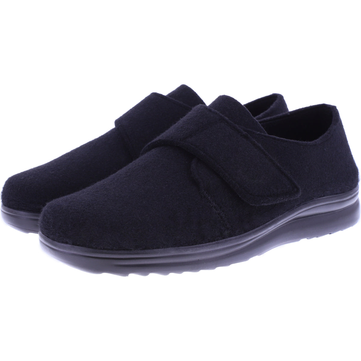 Berkemann | Ilja | Schwarz Filz | Form: Baden | 05508-958 | Herren Filzhausschuhe