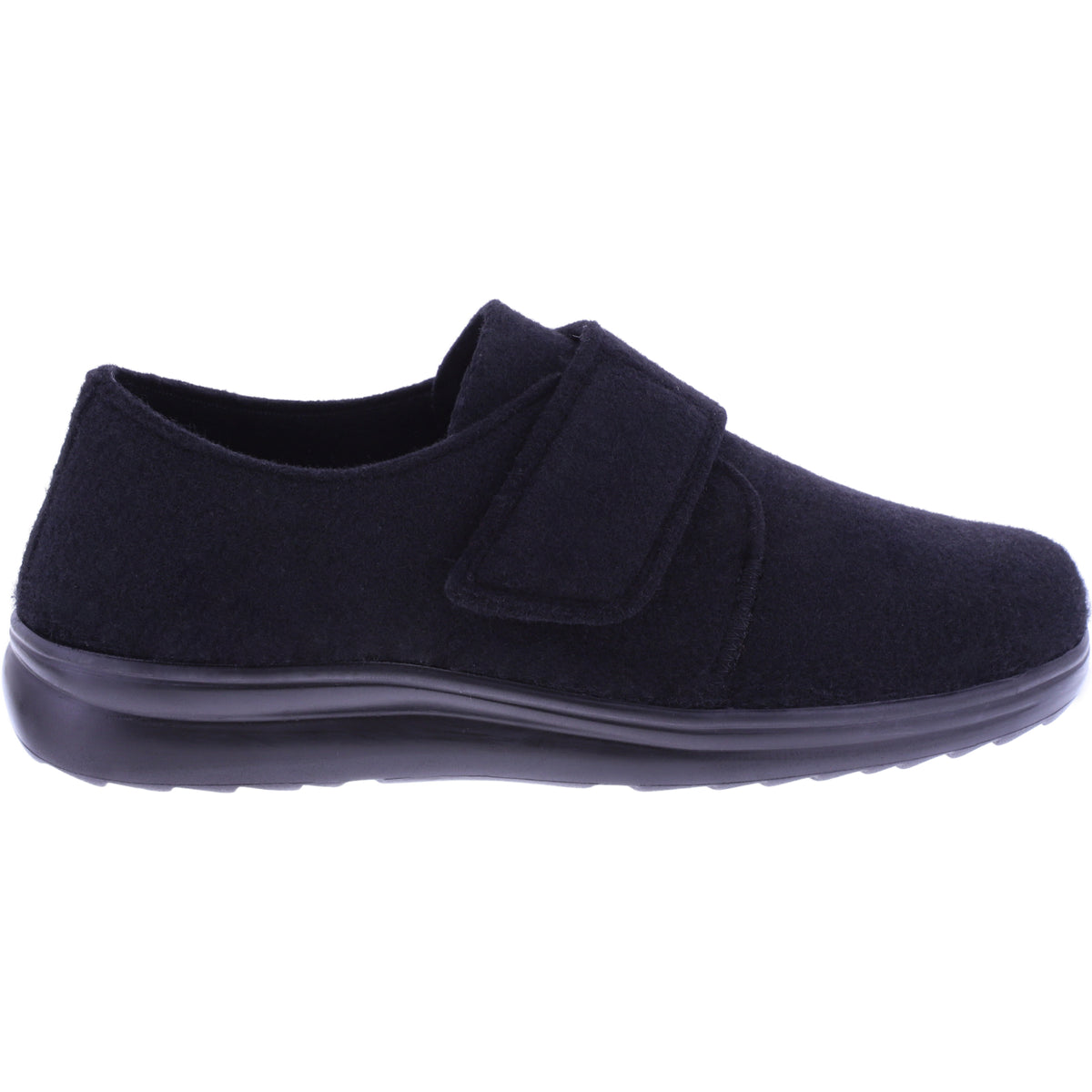 Berkemann | Ilja | Schwarz Filz | Form: Baden | 05508-958 | Herren Filzhausschuhe