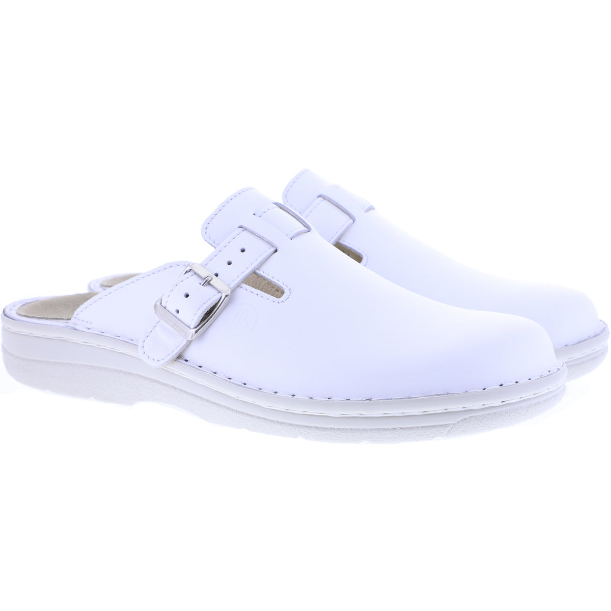 Berkemann | Modell: Max | Weiß Kalbsleder | Leisten: Biel | 05708-101 | Herren Clogs