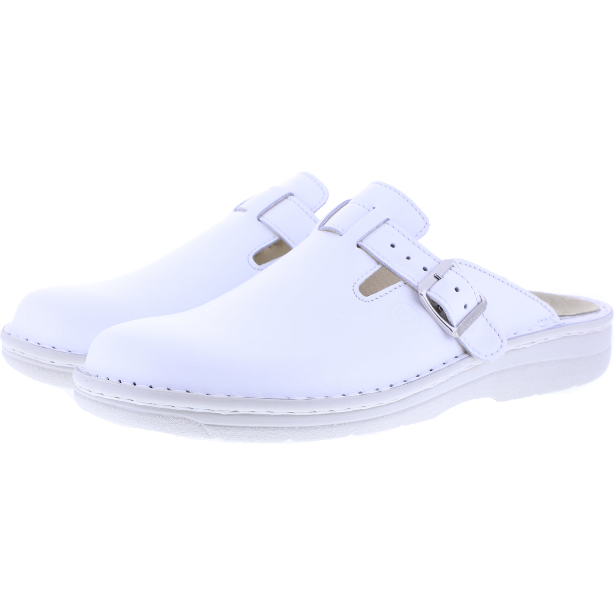 Berkemann | Modell: Max | Weiß Kalbsleder | Leisten: Biel | 05708-101 | Herren Clogs