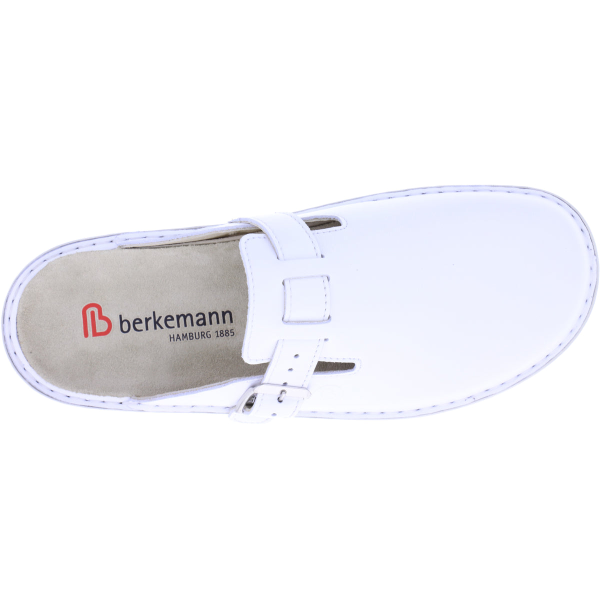 Berkemann | Modell: Max | Weiß Kalbsleder | Leisten: Biel | 05708-101 | Herren Clogs