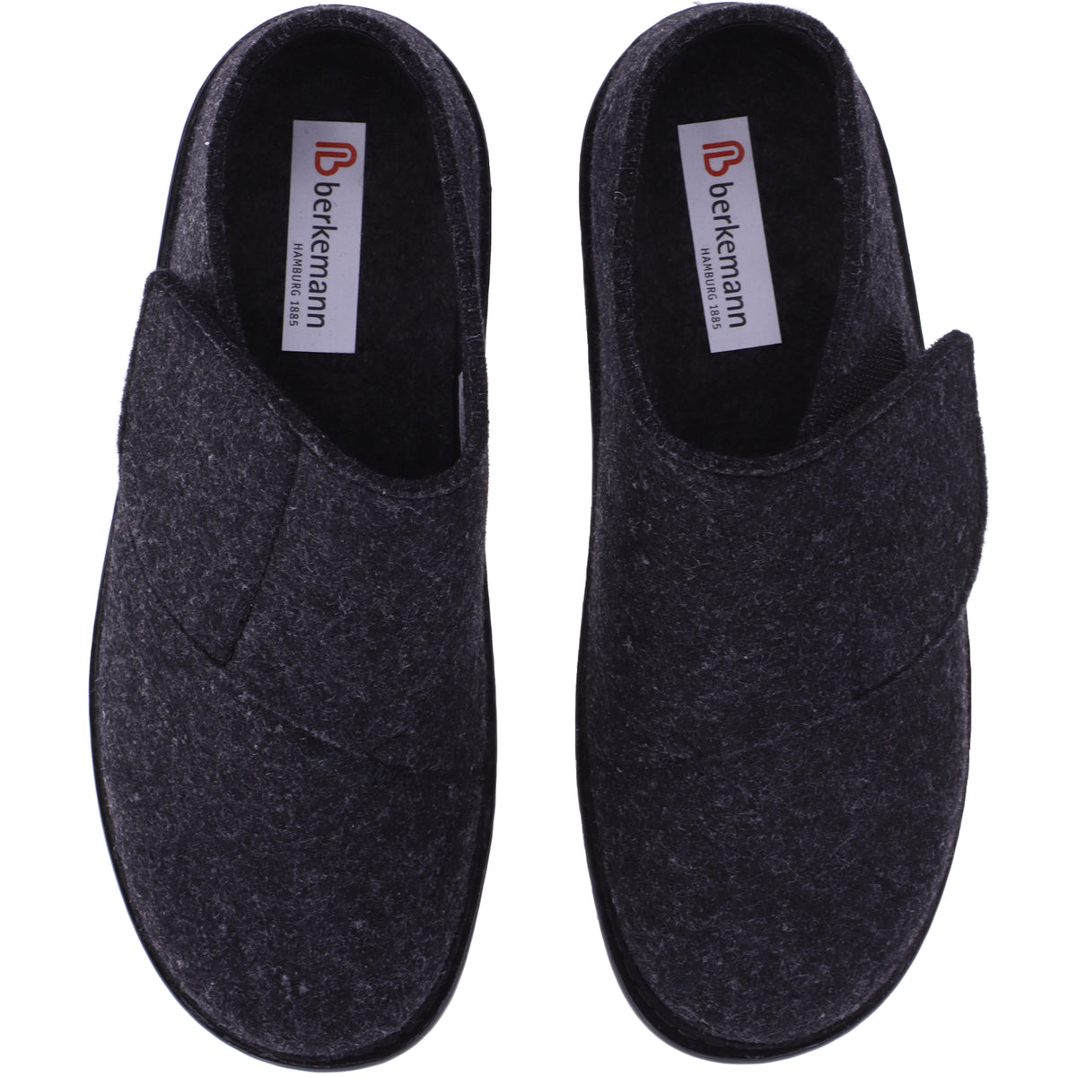 Berkemann | Modell: Balian | Dunkelgrau Filz | Leisten: Biel | 05727-937 | Herren Hausschuhe