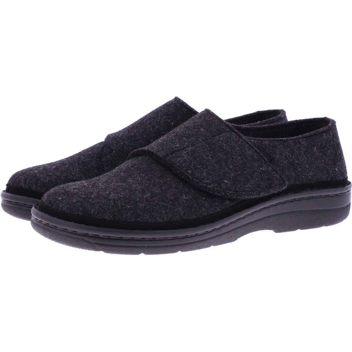 Berkemann | Modell: Balian | Dunkelgrau Filz | Leisten: Biel | 05727-937 | Herren Hausschuhe