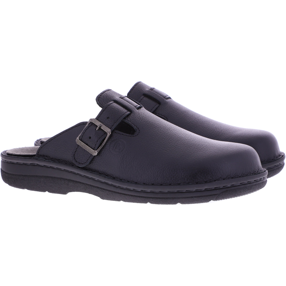 Berkemann | Modell: Max Plus | Schwarz Leder | 05729-908 | Weite: K | Herren Clogs
