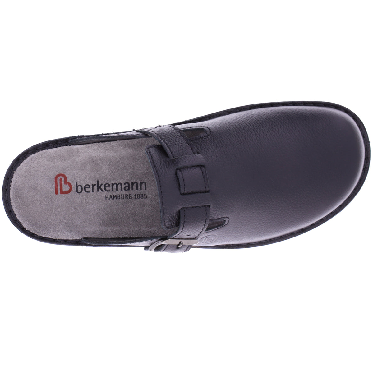 Berkemann | Modell: Max Plus | Schwarz Leder | 05729-908 | Weite: K | Herren Clogs