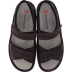 Berkemann | Modell: Fabian | Mokka Fettnubuk | Leisten: Basel | 05802-437 | Herren Sandalen
