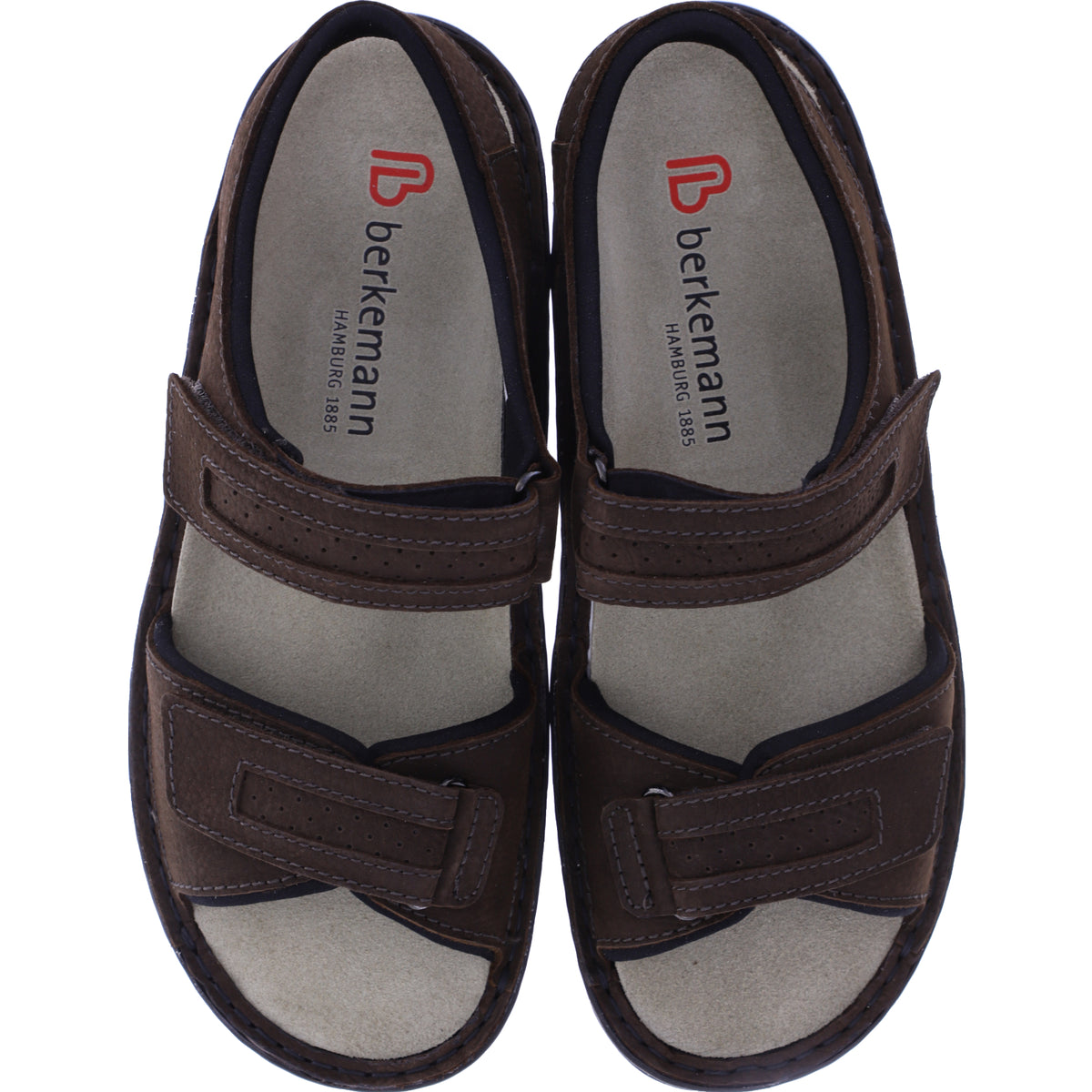 Berkemann | Modell: Fabian | Mokka Fettnubuk | Leisten: Basel | 05802-437 | Herren Sandalen