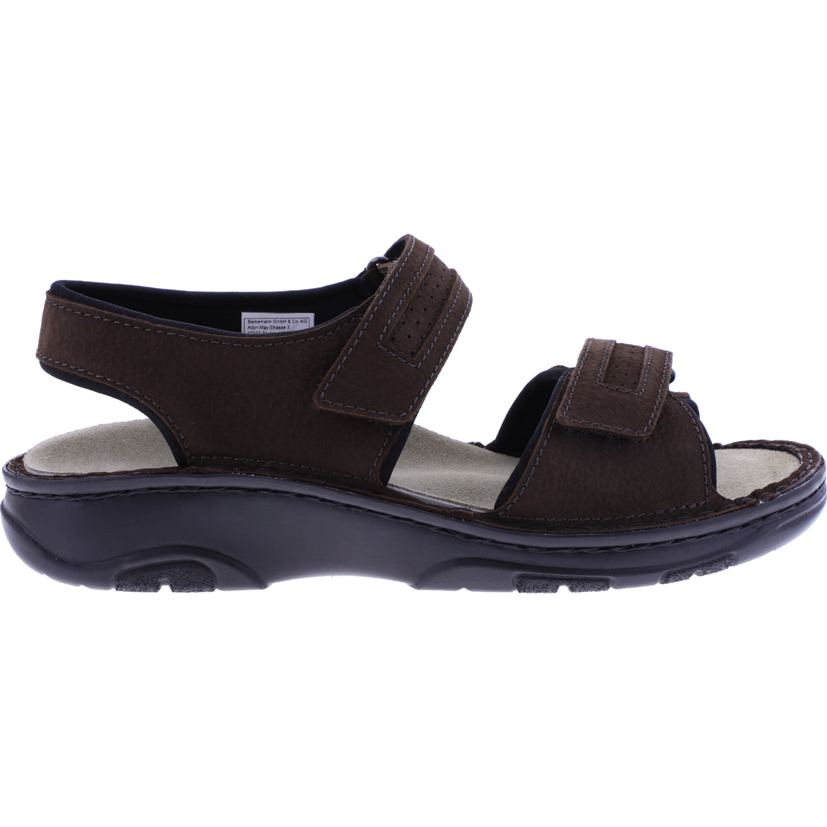 Berkemann | Modell: Fabian | Mokka Fettnubuk | Leisten: Basel | 05802-437 | Herren Sandalen