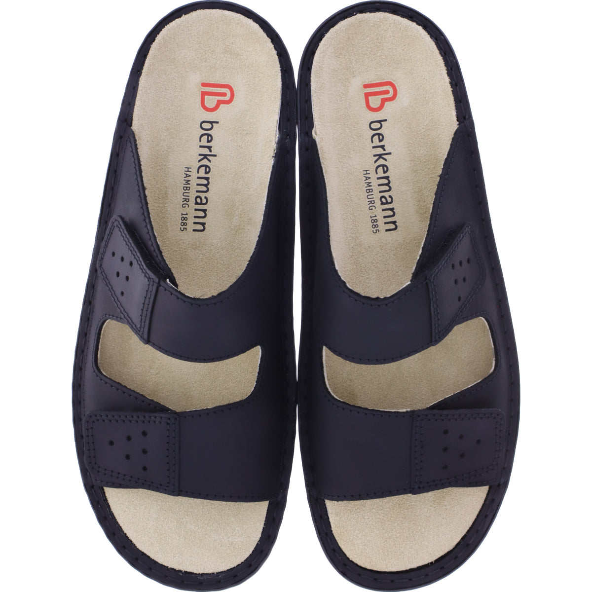 Berkemann | Modell: Luis | Schwarz Fettnubuk | Leisten: Basel | 05804-050 | Herren Pantoletten