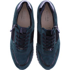Hassia / Porto / Smaragd-Schwarz Samtziege / Wechselfußbett / 6-302034-5101 / Damen Sneaker
