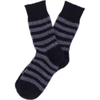 Hirsch Natur | Ringel-Socken | Schwarz-Anthrazit | 100% Schurwolle