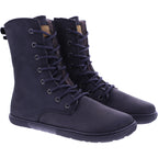 Koel | Faro | Schwarz | Hydroleder mit Lammfellfutter | Damen Barfußstiefel