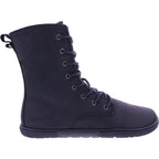 Koel | Faro | Schwarz | Hydroleder mit Lammfellfutter | Damen Barfußstiefel