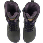 Koel | Faro | Khaki | Hydroleder mit Lammfellfutter | Damen Barfußstiefel