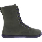 Koel | Faro | Khaki | Hydroleder mit Lammfellfutter | Damen Barfußstiefel