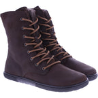Koel | Faro | Braun | Hydroleder mit Lammfellfutter | Damen Barfußstiefel