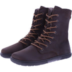 Koel | Faro | Braun | Hydroleder mit Lammfellfutter | Damen Barfußstiefel