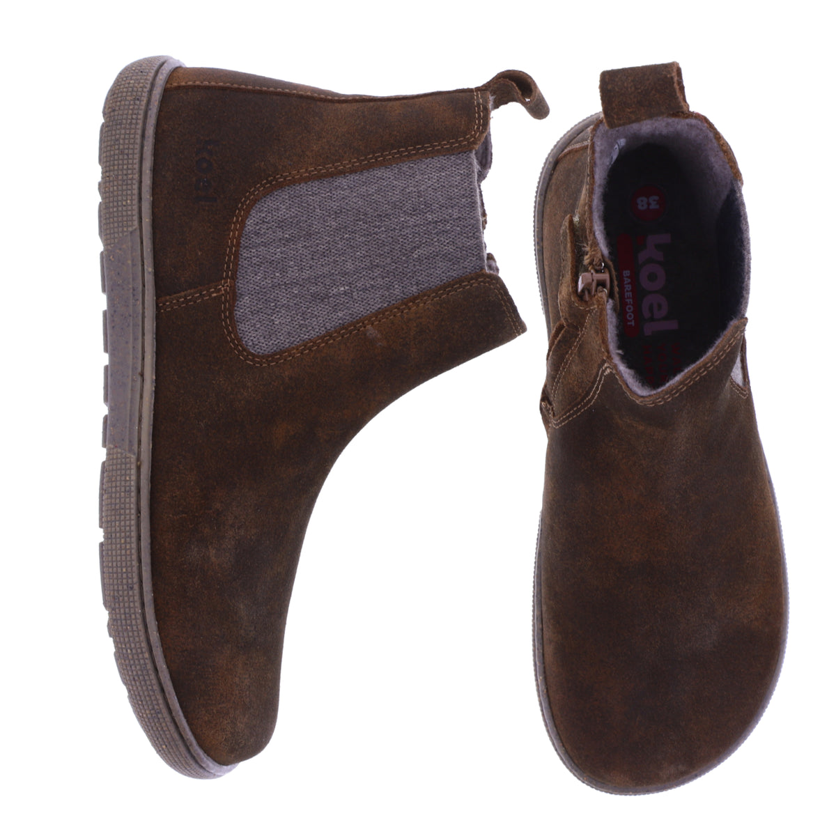 Koel | Filas | Cognac | Antikleder mit Merinowollfutter | Damen Barfußbooties