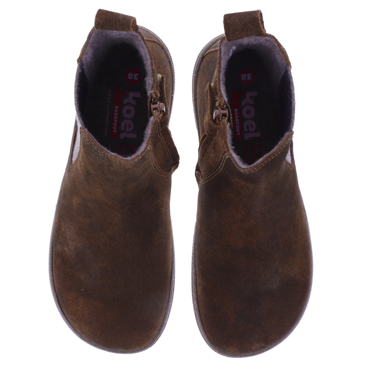 Koel | Filas | Cognac | Antikleder mit Merinowollfutter | Damen Barfußbooties