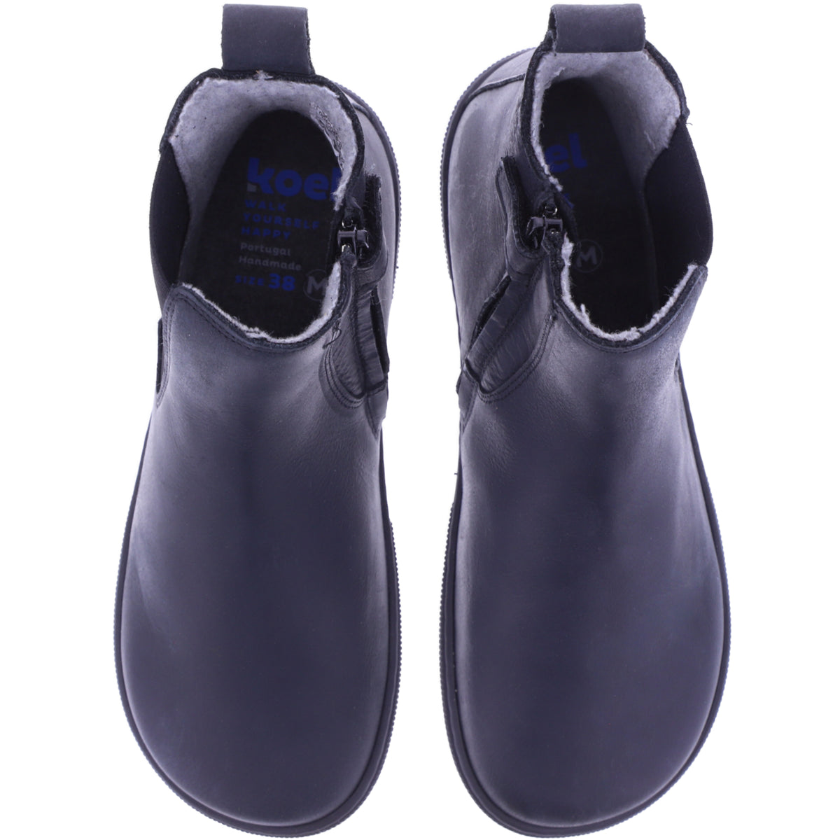 Koel | Filas | Schwarz | Hydroleder mit Merinowollfutter | Damen Barfußbooties