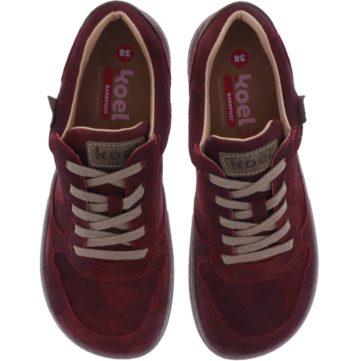 Koel | Francie | Bordo-Dunkelrot | Veloursleder | Damen Barfußschuhe