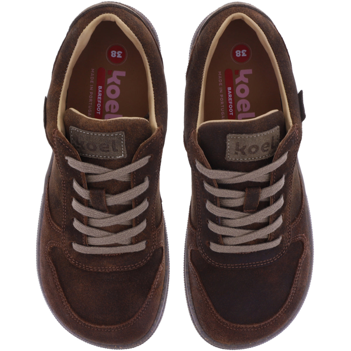 Koel | Francie | Cognac-Antikbraun | Veloursleder | Damen Barfußschuhe