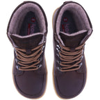 Koel | Fox | Brown-Dunkelbraun | Hydroleder mit Wollfilzfutter | Damen Barfußstiefelette
