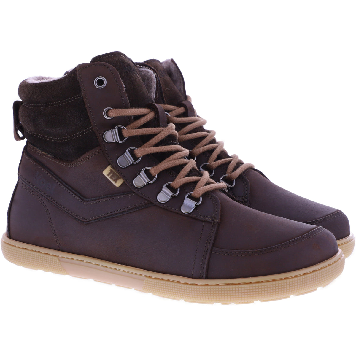 Koel | Fox | Brown-Dunkelbraun | Hydroleder mit Wollfilzfutter | Damen Barfußstiefelette