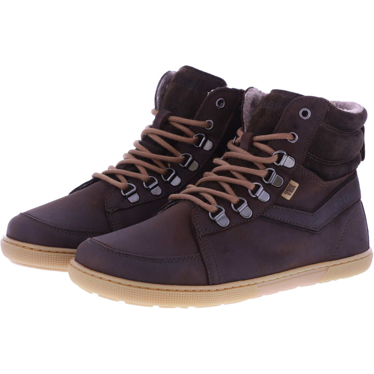 Koel | Fox | Brown-Dunkelbraun | Hydroleder mit Wollfilzfutter | Damen Barfußstiefelette