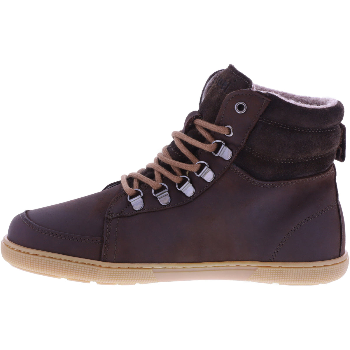 Koel | Fox | Brown-Dunkelbraun | Hydroleder mit Wollfilzfutter | Damen Barfußstiefelette