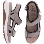 Ganter AKTIV | Holly | Taupe-Schwarz | Weite: H | Softnubuk | 1-200722-1901 | Damen Sandalen