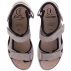 Ganter AKTIV | Holly | Taupe-Schwarz | Weite: H | Softnubuk | 1-200722-1901 | Damen Sandalen