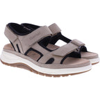 Ganter AKTIV | Holly | Taupe-Schwarz | Weite: H | Softnubuk | 1-200722-1901 | Damen Sandalen