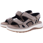 Ganter AKTIV | Holly | Taupe-Schwarz | Weite: H | Softnubuk | 1-200722-1901 | Damen Sandalen