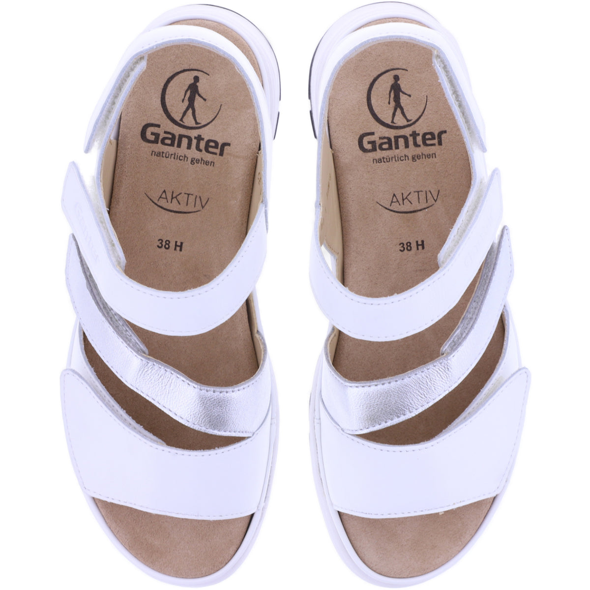 Ganter AKTIV | Holly | Milk-Silver | Weite: H | Lammleder | 1-200731-0676 | Damen Sandalen